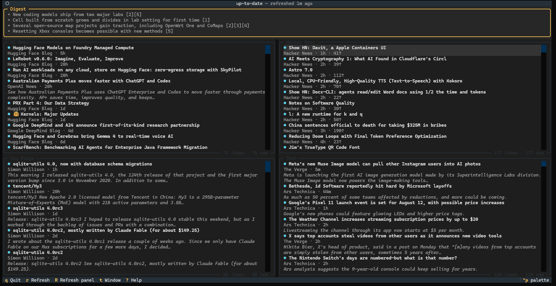 up-to-date screenshot